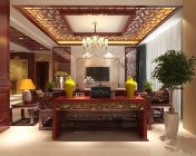 中式客厅+餐厅-max2011-贴图材质灯光齐全