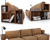 木制结构的布艺沙发模型 Sofa-5 Max2009+vray 带贴图
