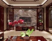 中式别墅客餐厅 max2012版 贴图材质灯光齐全+效果图