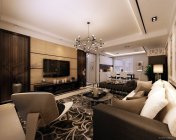 后现代风格大客餐厅-max2011版 带贴图+效果图