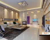 现代客厅(170m2)-MAX2009-贴图材质灯光全有
