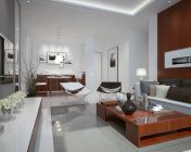一套现代样板房(客餐厅+卧室+卫生间)+效果图-max2013