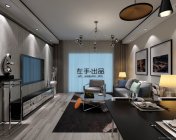 后现代风格客餐厅 max2012 64 贴图材质齐全