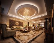 古典欧式豪宅客餐厅 3Dmax2012 带贴图