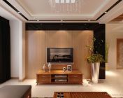 木色调现代客厅模型-max2009贴图灯光材质全有