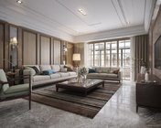 现代写实客餐厅+书房+卧室 max2013 带贴图+效果图
