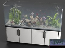 水族箱 玻璃鱼缸 水草缸 生态缸模型
