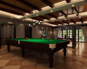 室内台球室 乒乓球室 休闲区 max2012 带贴图+效果图