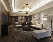 新中式风格客餐厅 max2011版 带贴图