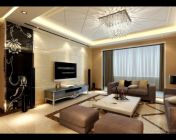 暖色系现代客厅-max2011 有贴图灯光材质