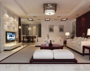 韵味中式风格客厅-带贴图灯光材质-max2010