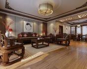 中式风格客餐厅-max2012版-带贴图+效果图
