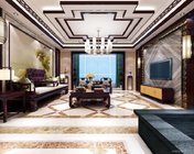 中式风格别墅客餐厅及门厅+过廊+主卫 max2012 带贴图+效果图