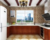 实木厨房 max2012 带贴图+效果图