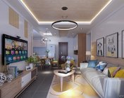 现代客餐厅+厨房 max2012 带贴图+效果图