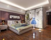 靓丽的现代混搭卧室--max2010-贴图灯光材质+效果图