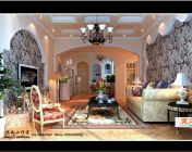 地中海-田园风格客厅-max2009 带贴图灯光材质