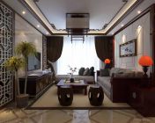 水悦龙湾中式客厅模型-09版本-带贴图及效果图