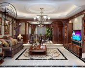 欧式客厅餐厅玄关模型-贴图灯光材质齐全-max2010