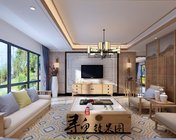 新中式客餐厅 max2012 贴图灯光材质齐全