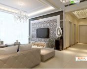 现代客厅-max2010-贴图灯光材质齐全