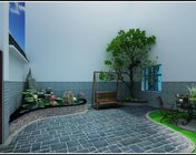 花园模型 max2013 贴图灯光材质齐全+效果图