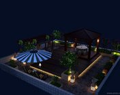 屋顶花园模型 MAX2012 贴图材质灯光+效果图