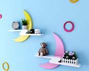 儿童房创意装饰月亮隔板 max2012版 贴图灯光材质都有