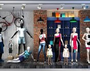 精品服装店橱窗模型包含模特及饰品  max2012 贴图都在