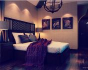怀旧典雅东南亚卧室-max2010-贴图材质灯光都有+效果图