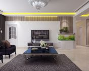 现代客餐厅-有贴图材质灯光-max2012中文-64位
