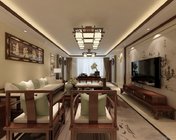 新中式客厅+餐厅 max2012 贴图灯光材质齐全+效果图