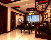 小户型古朴中式2012版+贴图材质灯光+10版cad