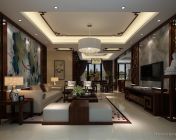 一套中式客餐厅及主卧室，带贴图材质灯光-max2012+效果图