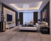 后现代风格客厅-MAX2012-套材质灯光全有+效果图