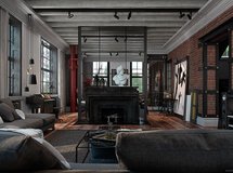 Loft apartment-工业风格-阁楼公寓[基辅，乌克兰]