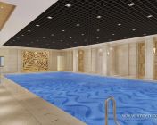 一个游泳池模型、材质、灯光