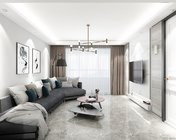 现代客厅+餐厅厨房 max2015 带贴图+效果图