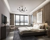 时尚卧室 max2014 贴图材质灯光齐全+效果图
