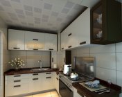 现代烤漆厨房模型 max2014  带贴图灯光材质+效果图