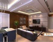 现代风格客厅-max2009，含贴图灯光材质