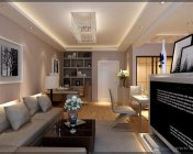 现代小户型客厅-带材质灯光-max2014