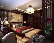豪华贵气的中式大卧室-带贴图材质-max2009+效果图