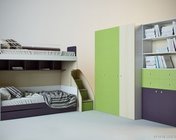 儿童双层床+立柜模型 有贴图材质 max2016
