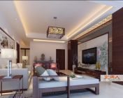 中式客厅-3DMAX 2009带贴图灯光材质