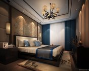 中式卧室 max2012 含灯光贴图+效果图