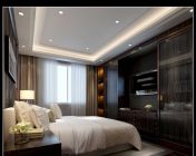 后现代深沉的卧室模型-2011版本，有材质贴图灯光+效果图