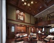 美式大宅客厅-max2011 贴图材质灯光齐全+效果图