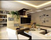 现代客厅餐厅共享空间模型-max2011版材质灯光全