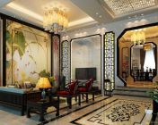 中式客厅+餐厅+二楼+卧室-max2012-带贴图+效果图